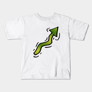 Green Moving Arrow Kids T-Shirt